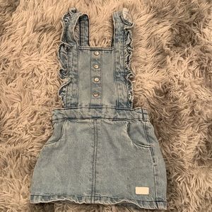 3/$15 7 for all mankind denim overall dress
